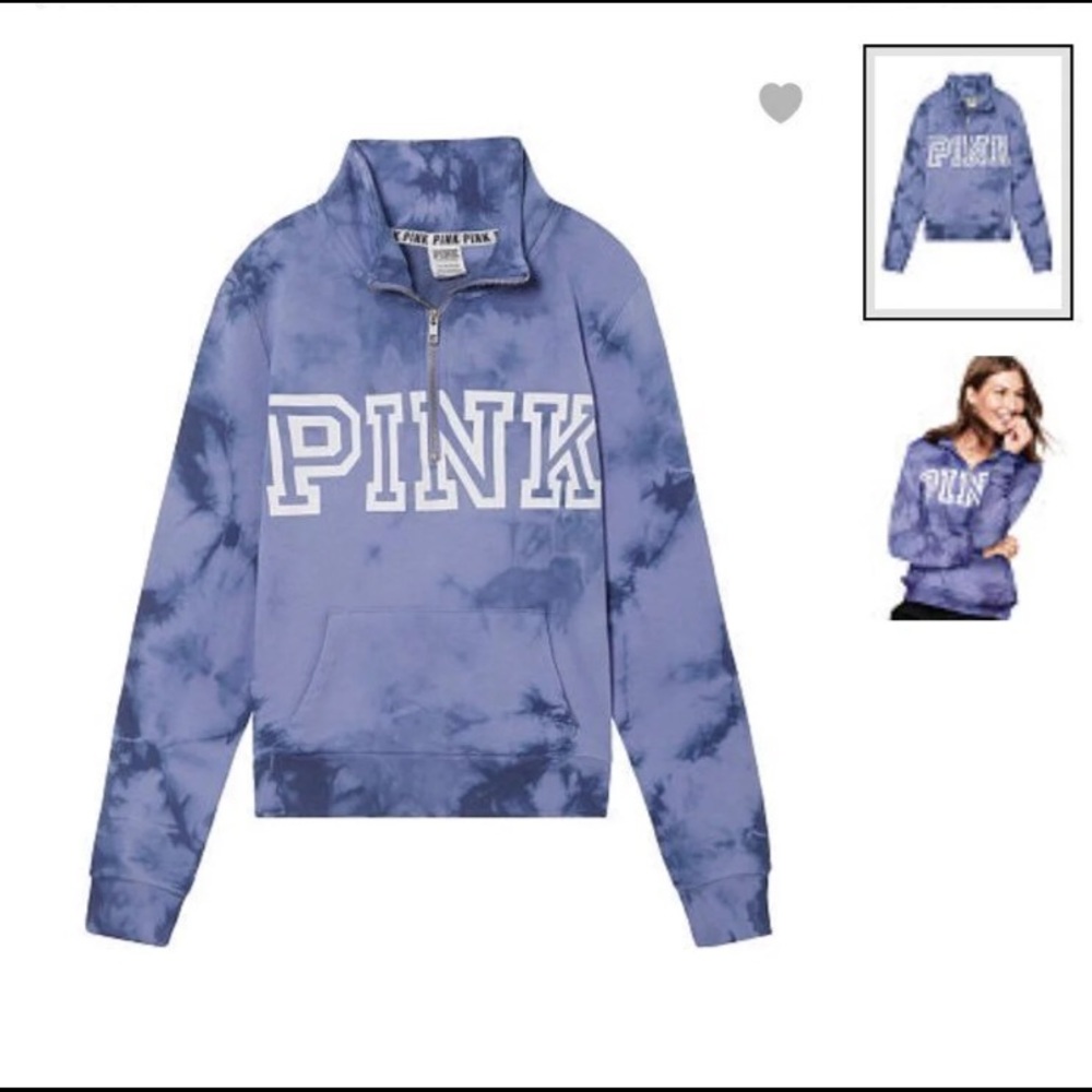 Victoria’s Secret Pink Tie Dye Half Zip